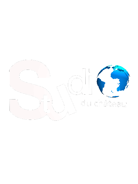 Logo animé blanc du Studio du Château